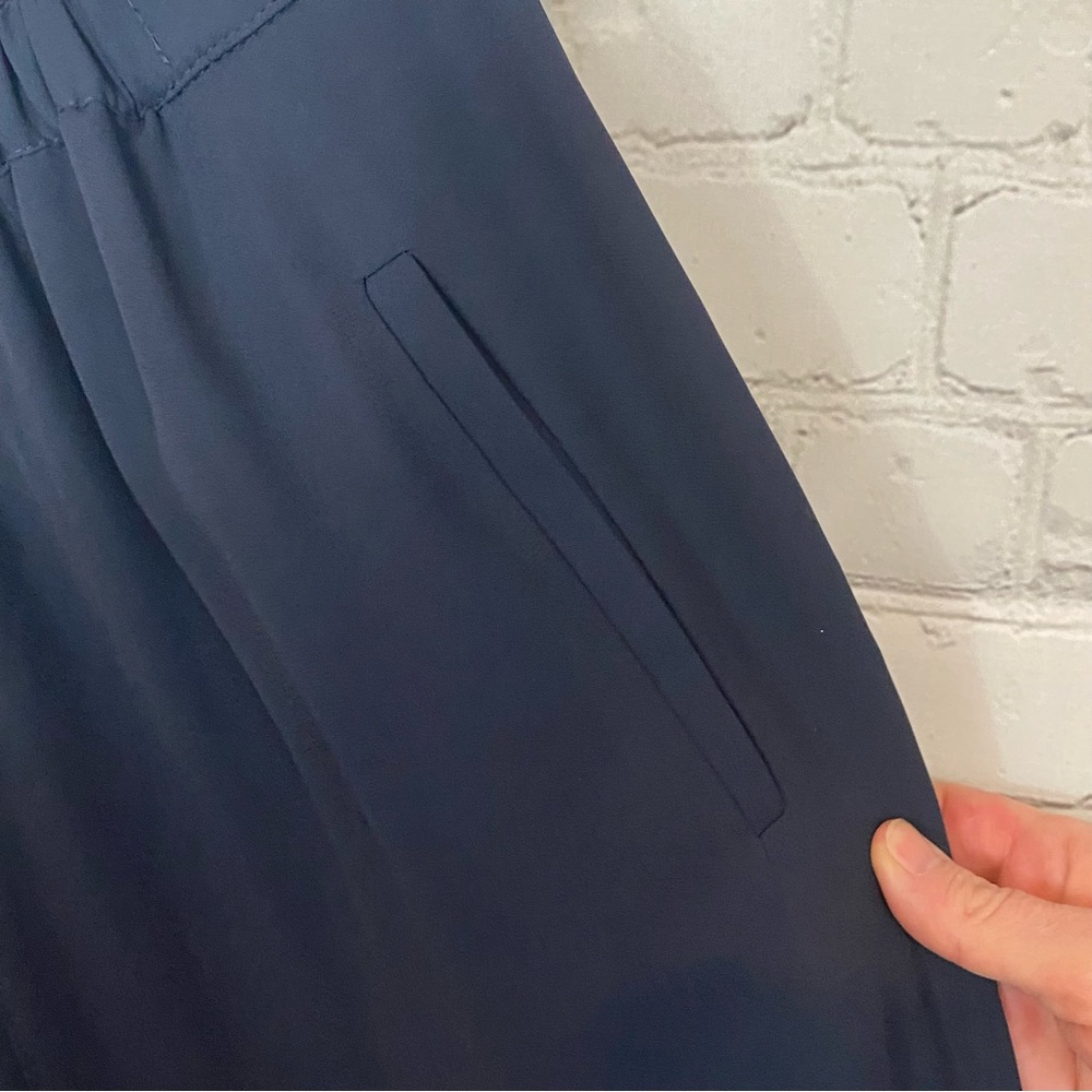 Zara Basic Navy Flowy Pants - image 5